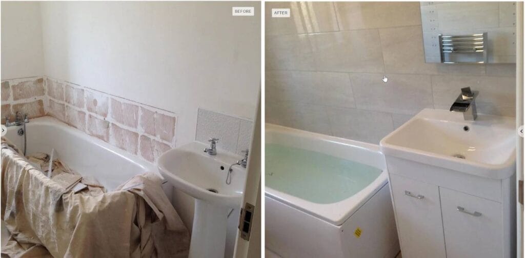 Bathroom Wall Tiling & Sink Upgrade in Bristol | Handyman Services by Handyman Bristol